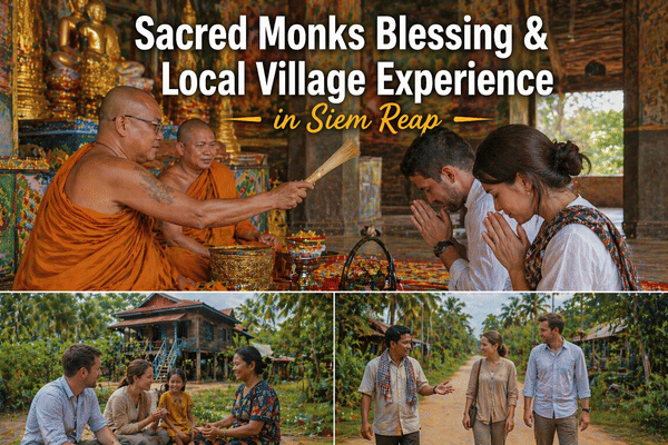 Sacred Monks Blessing & Local Village Experience in Siem Reap