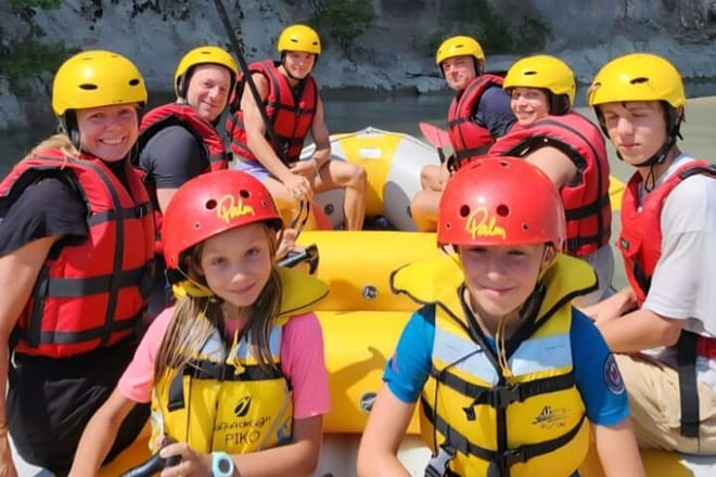 Family Rafting Vjosa River in Permet Albania photo 2