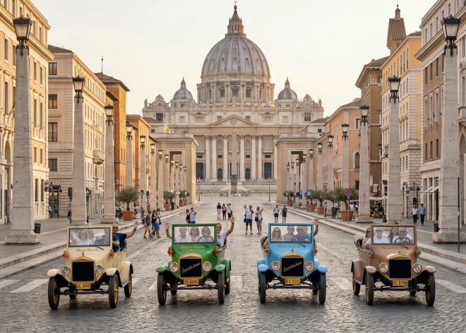 Rome Private VIP Vintage Car Tour: Luxury, Comfort & Prosecco (3h) 10