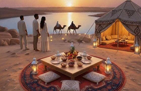 Marrakech: picnic Setup with the Sunset in Agafay desert & Pics