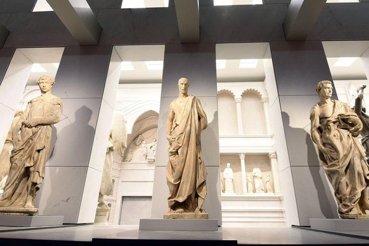 sculptires on display inside the Opera del Duomo Museum
