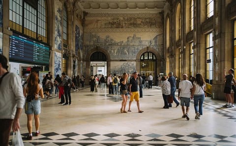 Photography Session at Sao Bento Station in Porto