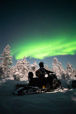 Early Evening Aurora Tour by Snowmobile