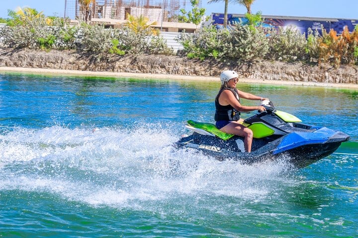 Unleash your inner speed demon on a thrilling jet ski ride included with admission to this incredible Punta Cana water park!