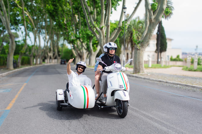 Rome Vespa Sidecar Private Tour