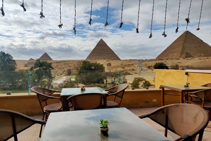 Pyramids View Restaurant Visit Egypt Viaje a Egipto Egypt Tours Kareem Egypt Guide Egypt Guide Pyramids Of Giza Private Tour Egypt Egypt Travel Package Local Guide in Egypt Tours in Egypt