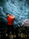 glowing in the sparkle ice cave