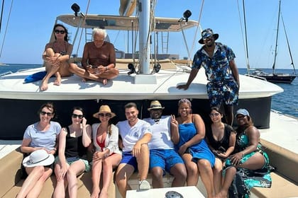 Santorini Luxury Sunset Cruise, with Dinner, BBQ, Drinks and Transfers