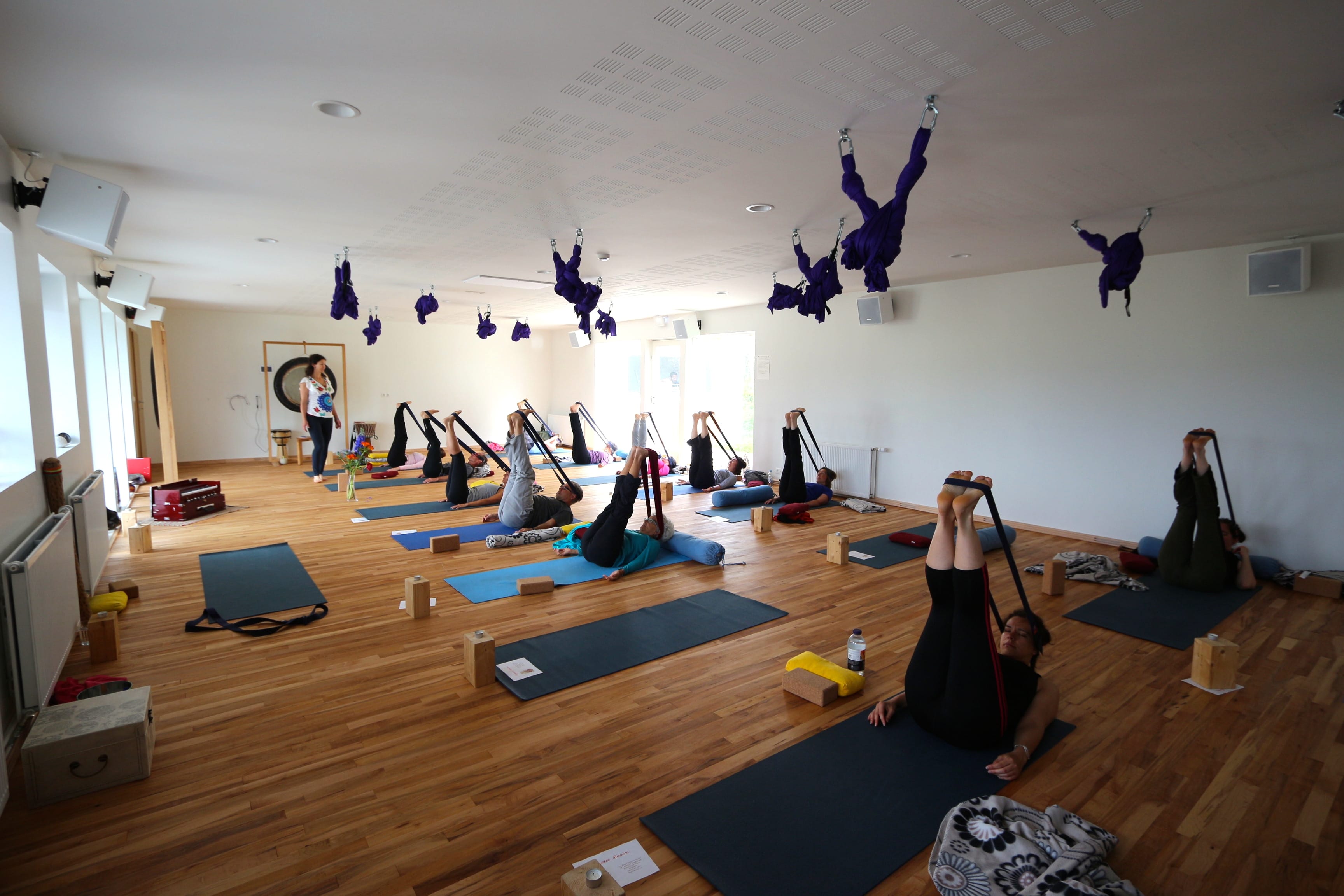 Yoga Group session in Akureyri Iceland