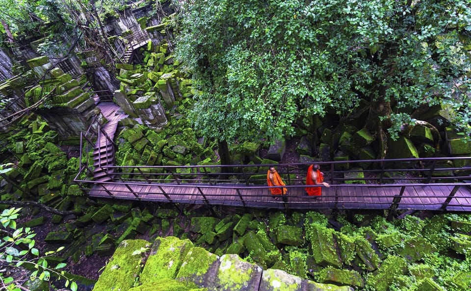Day trip to Beng Mealea temple & stilt-houses village By English Speaking Car Driver (No Guide)