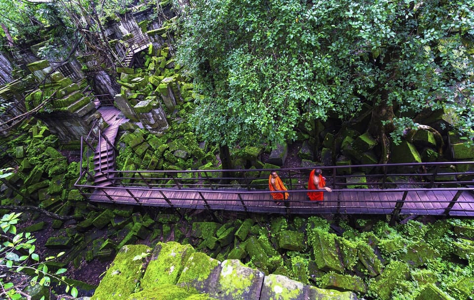 Day trip to Beng Mealea temple & stilt-houses village By English Speaking Car Driver (No Guide)