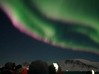 Spectacular Northern Lights display viewed from a Reykjavík boat trip