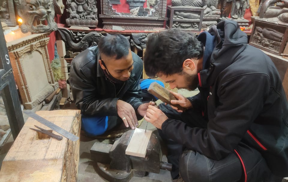 Wood Carving Workshop in Thamel, Kathmandu