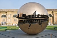 Golden Ball sculpture in courtyard of Vatican Museum