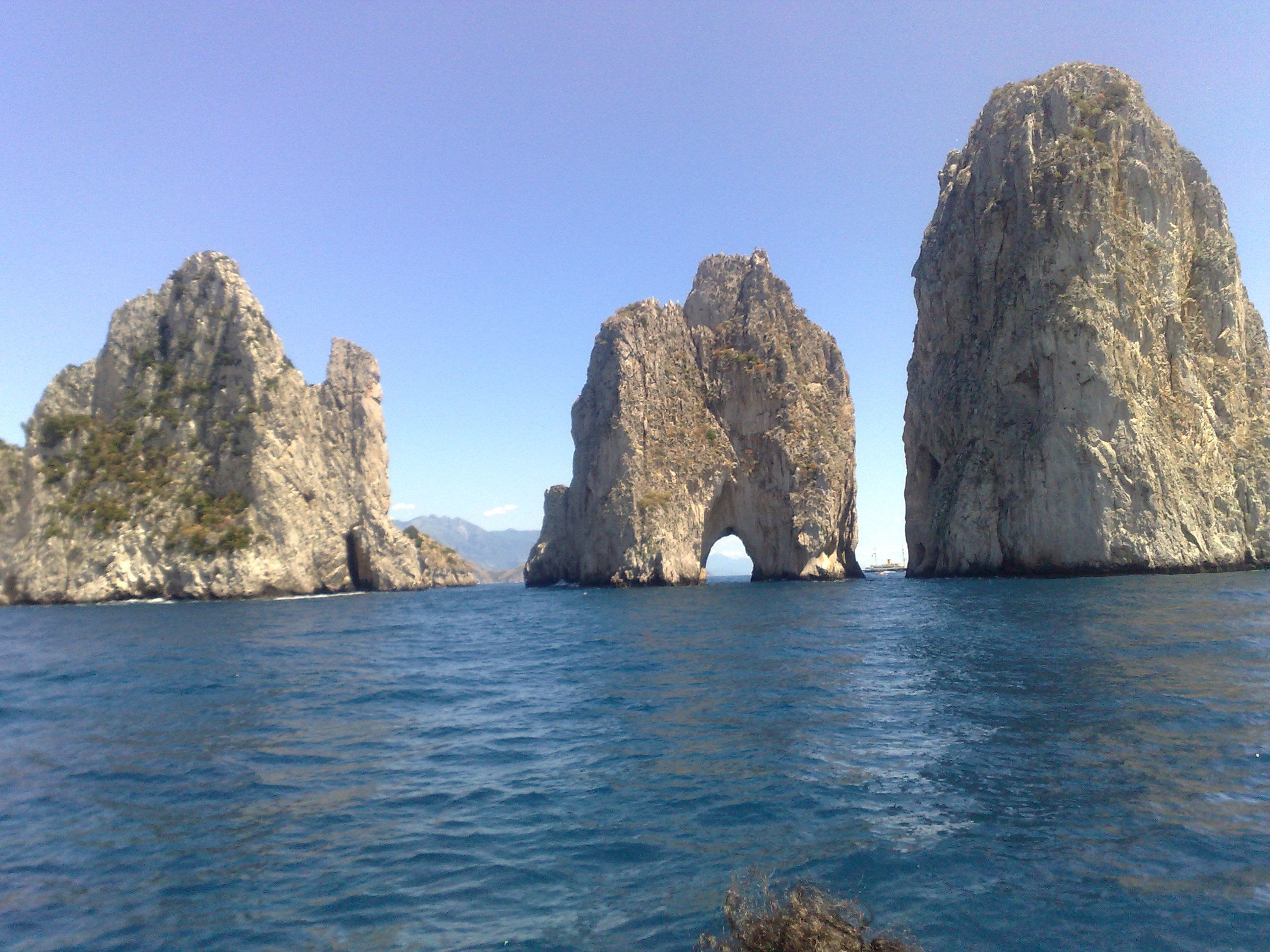 Capri Landmark view from the boat