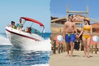 Orange bay Island by a speed boat Hurghada