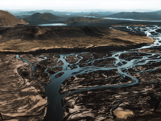 patterns of the river deltas