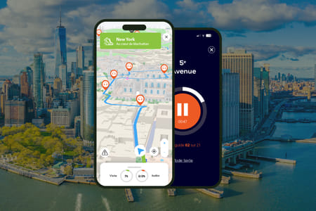 New York: Audio Guided Walking Tour (3:30 – 22 audio commentaries)