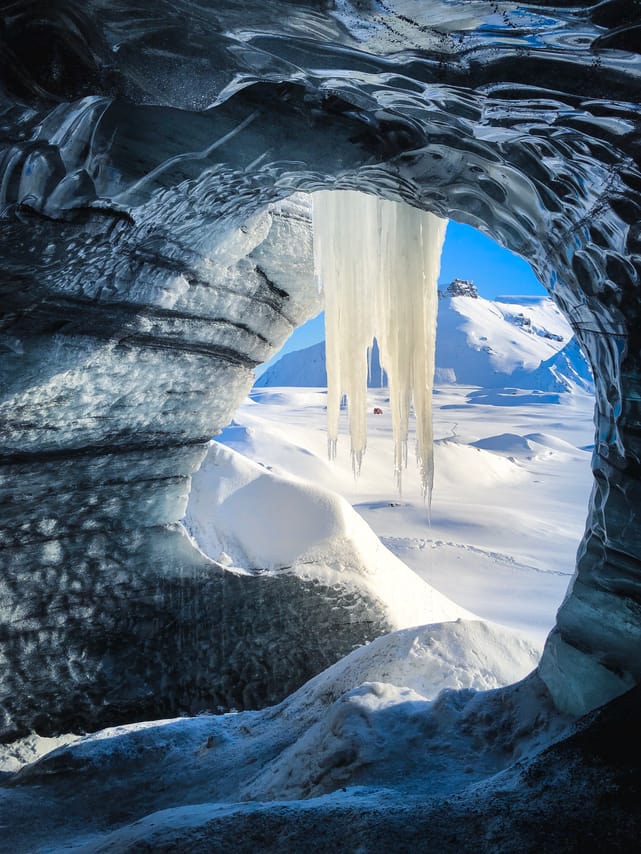 Ice Cave by Katla Volcano 8