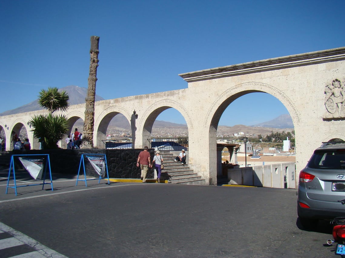 <p>Viewpoint at Yanahuara, in Arequipa</p>