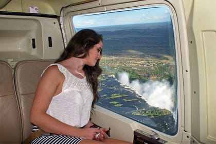 15 minutes scenic helicopter flight above Victoria Falls-Zimbabwe