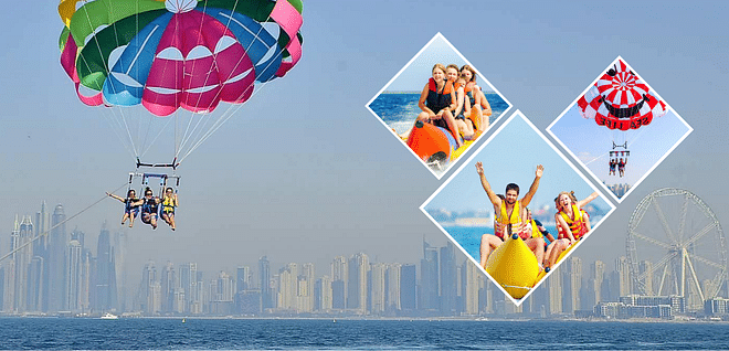 Adrenalin Rush: Banana Boat + Paravelismo con traslado privado
