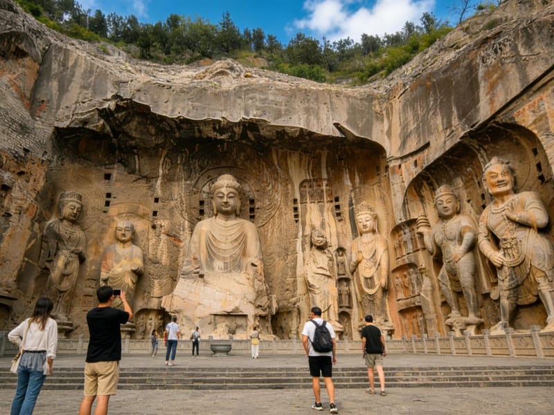 Luoyang: Longmen Grottoes and White Horse Temple Guided Tour