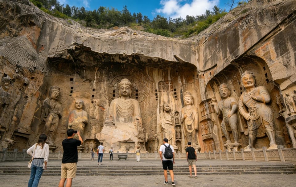 Guided Tour of Longmen Grottoes and White Horse Temple in Luoyang