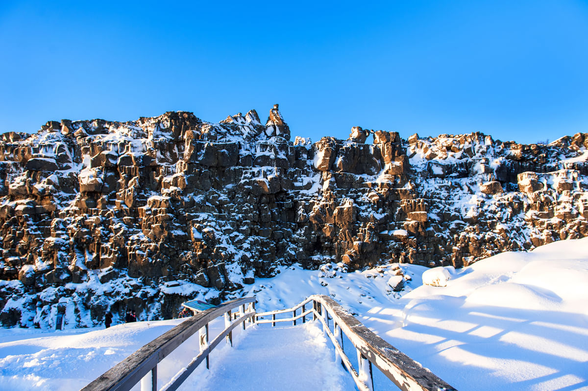 Thingvellir Northamerican Tectonic Plate Winter
