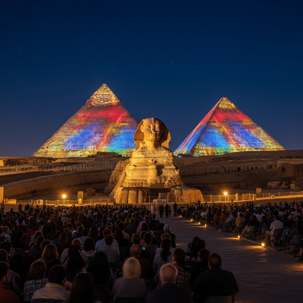 Cairo: Sound and Light Show at Giza Pyramids: A Night of Ancient Spectacle With Dinner