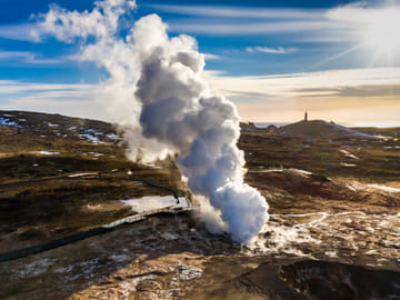 The Gunnuhver geothermal area on the Reykjanes Peninsula is a highlight of nature´s forces