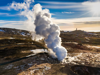 A picture of the Gunnuhver geothermal area