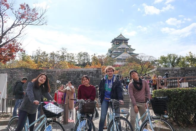 5-Hour Osaka Bike Tour to the Neighborhood of Osaka Castle 2