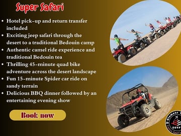 Super Safari in Hurghada: Quad Bike, Spider Car, Jeep & BBQ