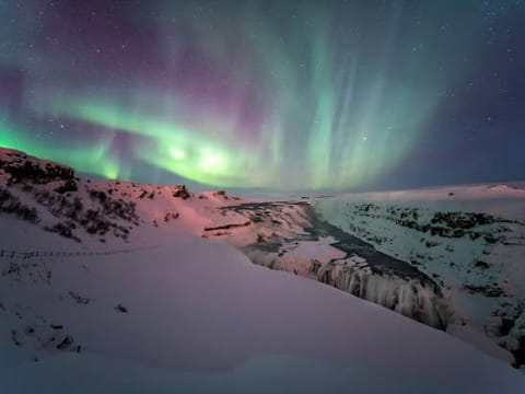 Private Combo 2in1 tour Golden Circle - Northern light hunt 12h 
