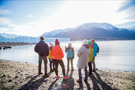 Sunset at Perito Moreno Glacier with Navigation in El Calafate