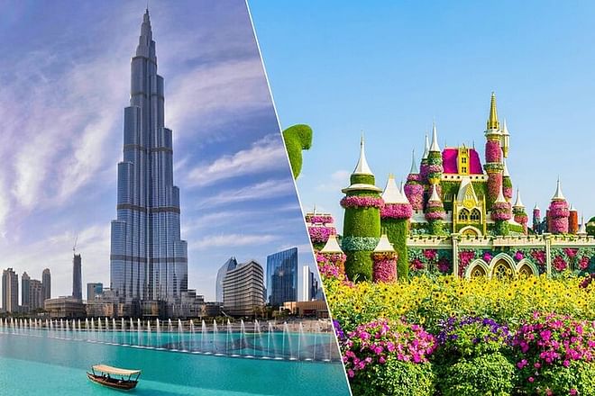 Dubai Combo: Burj Khalifa en lo más alto y entradas para Miracle Garden