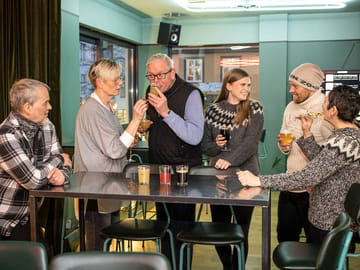 Sampling delicious Beer on The Reykjavik Beer & Booze Tour