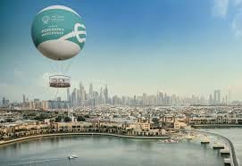 Dubai Balloon Ride tour & Marina Dhow Cruise with Dinner with  Private  Roundtrip   Transfer