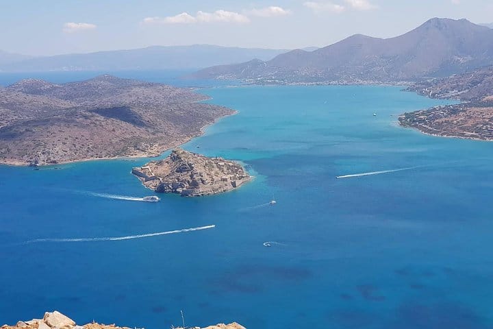 view to Spinalonga from our tour