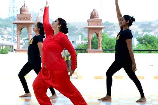 Roof Top Yoga Class in Jee Ri Haveli Hotel