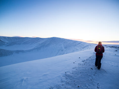 Mt. Hverfjall volcano sunrise Hike 