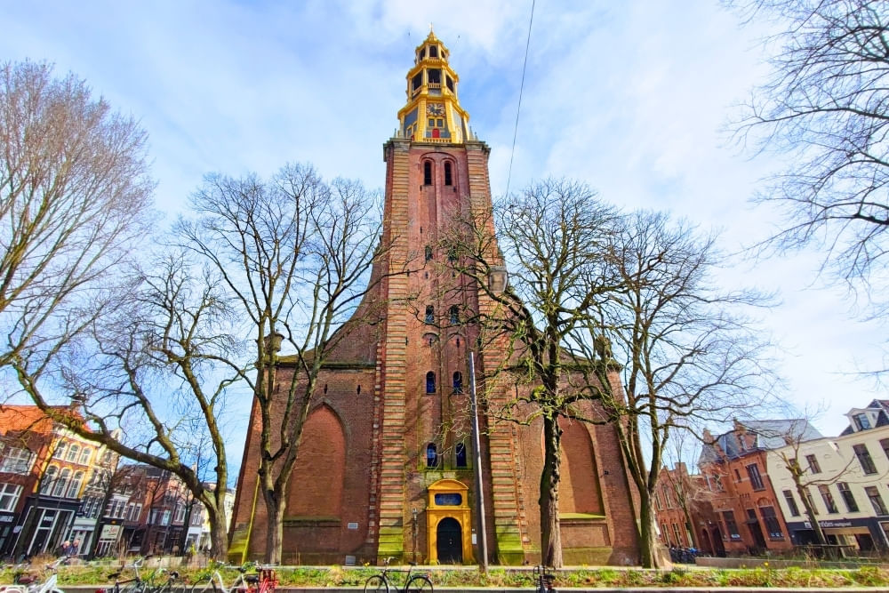 View of the Akerk along the route of the Groningen scavenger hunt City Detective. 