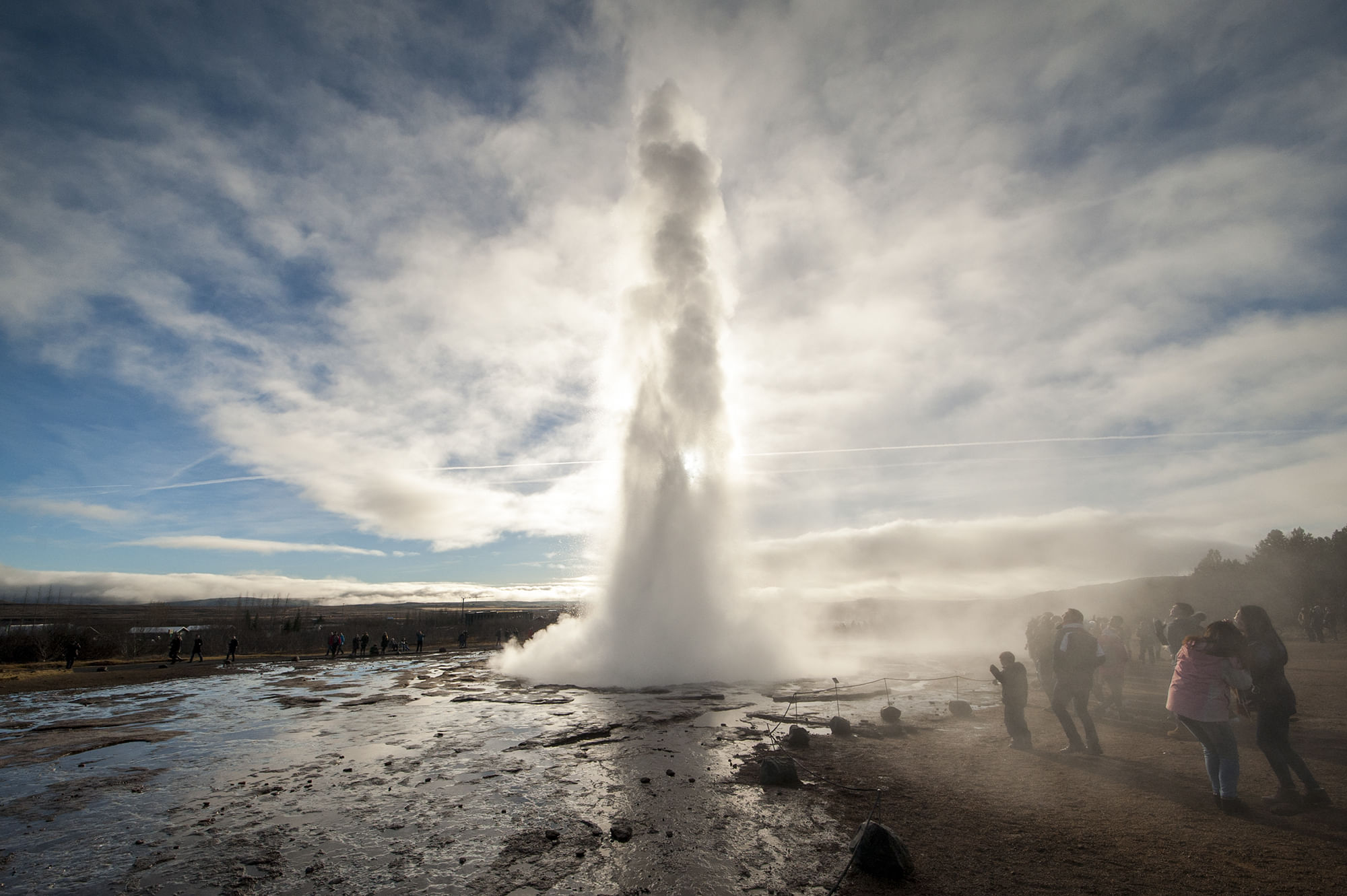 Majestic eruption in Strokkur at Geysir Geothermal area