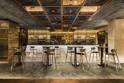 Outdoor Terrace Dining in Modern Downtown Dubai