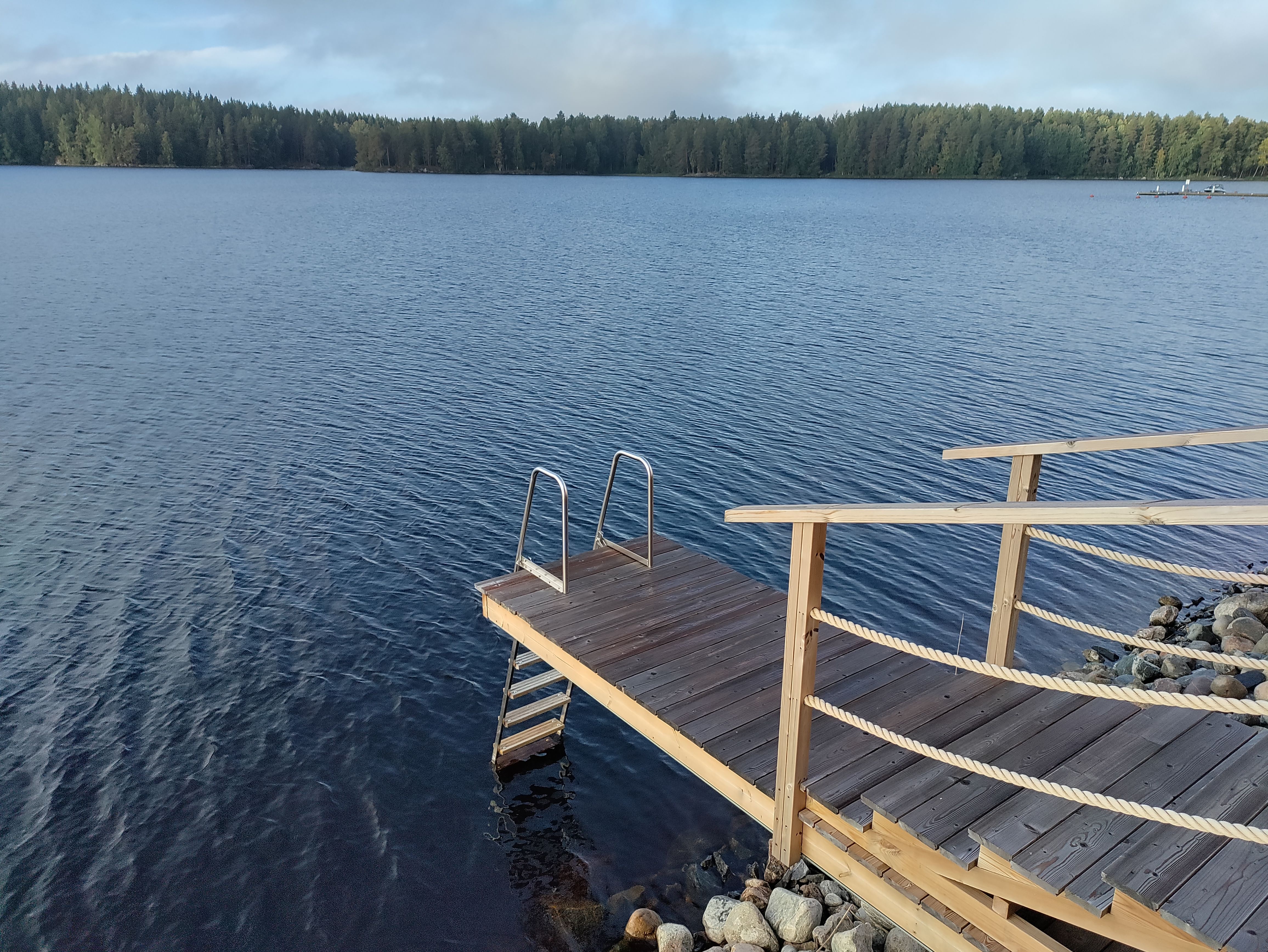 Each suite has its own pier