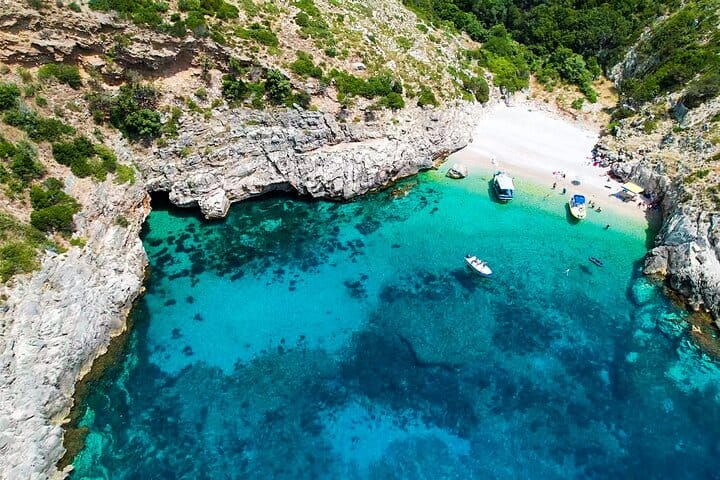 Vlore Private Boat Tour Blue Cave & Grama Bay Adventure 8
