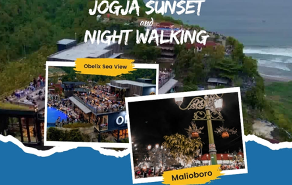 Yogyakarta Sunset and Night Walk on Jalan Malioboro