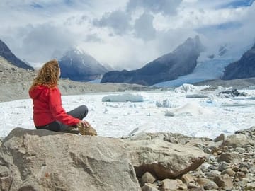 Trekking at the glaciers