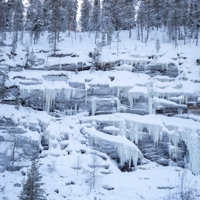 Insider Korouoma Frozen Waterfalls